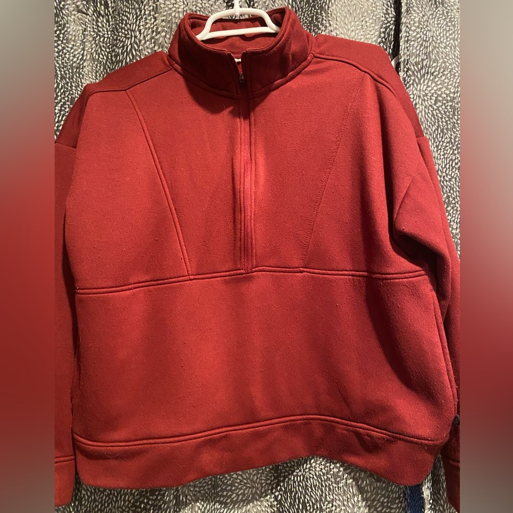 Burgundy Half-Zip Sweater - Picture 2 of 5